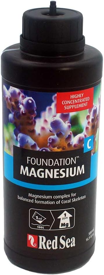 Red Sea Reef Foundation C Magnesium (Mg) Supplement, 1000ml - Maintains Magnesium Balance for Healthy Corals in Marine & Reef Aquariums