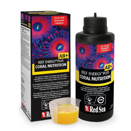 Red Sea Reef Energy Plus 500ml (AB+) All in One Coral Food for Saltwater Aquarium Marine Reef Tanks | Food for Soft, LPS, SPS, and Non-Photosynthetic Corals